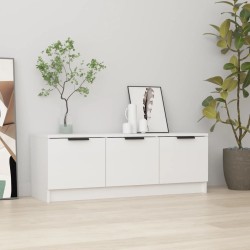vidaXL TV-Schrank Hochglanz-Weiß 102x35x36,5 cm Holzwerkstoff