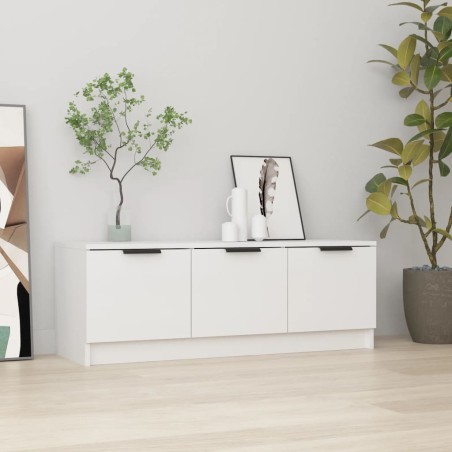 vidaXL TV-Schrank Hochglanz-Weiß 102x35x36,5 cm Holzwerkstoff