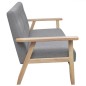 2-Sitzer-Sofa Stoff Hellgrau 2-Sitzer-Sofa Stoff Hellgrau