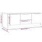 vidaXL TV-Schrank Hochglanz-Weiß 102x35x36,5 cm Holzwerkstoff vidaXL TV-Schrank Hochglanz-Weiß 102x35x36,5 cm Holzwerkstoff