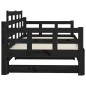 vidaXL Tagesbett Ausziehbar Schwarz Massivholz Kiefer 2x(90x190) cm vidaXL Tagesbett Ausziehbar Schwarz Massivholz Kiefer 2x(90x190) cm