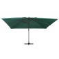 vidaXL Ampelschirm mit LED-Leuchten und Aluminium-Mast 400x300 cm Grün vidaXL Ampelschirm mit LED-Leuchten und Aluminium-Mast 400x300 cm Grün