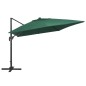 vidaXL Ampelschirm mit LED-Leuchten und Aluminium-Mast 400x300 cm Grün vidaXL Ampelschirm mit LED-Leuchten und Aluminium-Mast 400x300 cm Grün