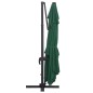 vidaXL Ampelschirm mit LED-Leuchten und Aluminium-Mast 400x300 cm Grün vidaXL Ampelschirm mit LED-Leuchten und Aluminium-Mast 400x300 cm Grün