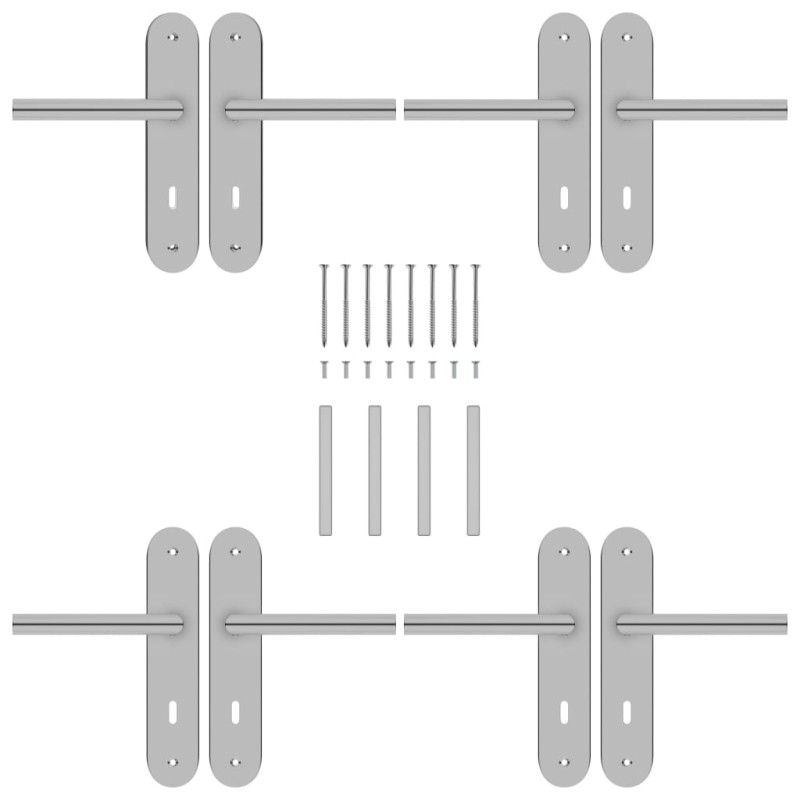 vidaXL Türgriff-Set 2 Stk. Buntbart Edelstahl vidaXL Türgriff-Set 2 Stk. Buntbart Edelstahl