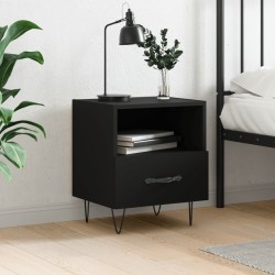 vidaXL Nachttisch Schwarz 40x35x47,5 cm Holzwerkstoff