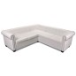 Chesterfield Ecksofa 5-Sitzer Kunstleder Weiß Chesterfield Ecksofa 5-Sitzer Kunstleder Weiß