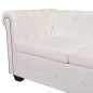 Chesterfield Ecksofa 5-Sitzer Kunstleder Weiß Chesterfield Ecksofa 5-Sitzer Kunstleder Weiß