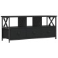 vidaXL TV-Schrank Schwarz 102x33x45 cm Holzwerkstoff und Eisen vidaXL TV-Schrank Schwarz 102x33x45 cm Holzwerkstoff und Eisen
