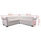 Chesterfield Ecksofa 5-Sitzer Kunstleder Weiß Chesterfield Ecksofa 5-Sitzer Kunstleder Weiß