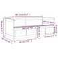 vidaXL Tagesbett Weiß 100x200 cm Massivholz Kiefer vidaXL Tagesbett Weiß 100x200 cm Massivholz Kiefer