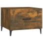 vidaXL Couchtische mit Metallbeinen 2 Stk. Räuchereiche 50x50x40 cm vidaXL Couchtische mit Metallbeinen 2 Stk. Räuchereiche 50x50x40 cm