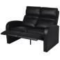 vidaXL Relaxsessel 2-Sitzer mit LED Kunstleder Schwarz vidaXL Relaxsessel 2-Sitzer mit LED Kunstleder Schwarz