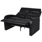 vidaXL Relaxsessel 2-Sitzer mit LED Kunstleder Schwarz vidaXL Relaxsessel 2-Sitzer mit LED Kunstleder Schwarz