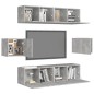 vidaXL 6-tlg. TV-Schrank-Set Betongrau Holzwerkstoff vidaXL 6-tlg. TV-Schrank-Set Betongrau Holzwerkstoff