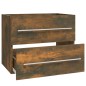 vidaXL Waschbeckenschrank Räuchereiche 60x38,5x48 cm Holzwerkstoff vidaXL Waschbeckenschrank Räuchereiche 60x38,5x48 cm Holzwerkstoff