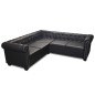 vidaXL Chesterfield Ecksofa 5-Sitzer Kunstleder Schwarz vidaXL Chesterfield Ecksofa 5-Sitzer Kunstleder Schwarz