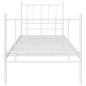 vidaXL Bett Weiß Metall 90x200 cm vidaXL Bett Weiß Metall 90x200 cm