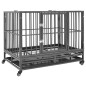 vidaXL Hundekäfig mit Rollen Stahl 92x62x76 cm vidaXL Hundekäfig mit Rollen Stahl 92x62x76 cm