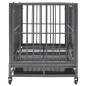vidaXL Hundekäfig mit Rollen Stahl 92x62x76 cm vidaXL Hundekäfig mit Rollen Stahl 92x62x76 cm