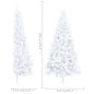 vidaXL Künstlicher Halber Weihnachtsbaum mit Ständer Weiß 180 cm PVC vidaXL Künstlicher Halber Weihnachtsbaum mit Ständer Weiß 180 cm PVC