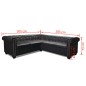 vidaXL Chesterfield Ecksofa 5-Sitzer Kunstleder Schwarz vidaXL Chesterfield Ecksofa 5-Sitzer Kunstleder Schwarz