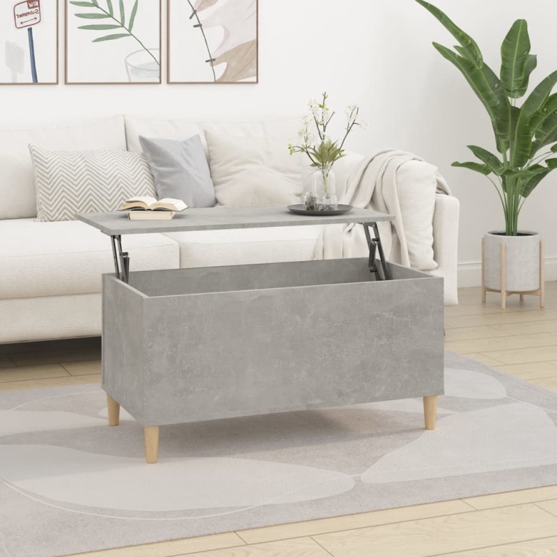 vidaXL Couchtisch Betongrau 90x44,5x45 cm Holzwerkstoff vidaXL Couchtisch Betongrau 90x44,5x45 cm Holzwerkstoff
