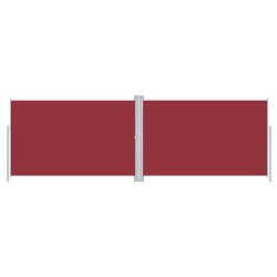 vidaXL Seitenmarkise Ausziehbar Rot 220x600 cm