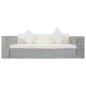 vidaXL 3-Sitzer-Sofa mit Polstern Grau Natürliches Rattan vidaXL 3-Sitzer-Sofa mit Polstern Grau Natürliches Rattan