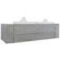 vidaXL 3-Sitzer-Sofa mit Polstern Grau Natürliches Rattan vidaXL 3-Sitzer-Sofa mit Polstern Grau Natürliches Rattan
