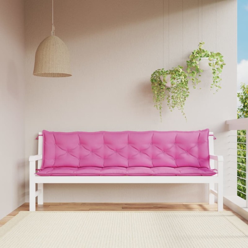 vidaXL Gartenbank-Auflagen 2 Stk. Rosa 200x50x7 cm Stoff vidaXL Gartenbank-Auflagen 2 Stk. Rosa 200x50x7 cm Stoff
