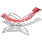 vidaXL Liegestühle 2 Stk. Stahl Rot vidaXL Liegestühle 2 Stk. Stahl Rot
