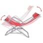 vidaXL Liegestühle 2 Stk. Stahl Rot vidaXL Liegestühle 2 Stk. Stahl Rot