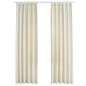 vidaXL Verdunkelungsvorhänge mit Haken 2 Stk. Samt Creme 140x225cm vidaXL Verdunkelungsvorhänge mit Haken 2 Stk. Samt Creme 140x225cm