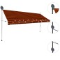 vidaXL Einziehbare Markise Handbetrieben mit LED 400 cm Orange Braun vidaXL Einziehbare Markise Handbetrieben mit LED 400 cm Orange Braun