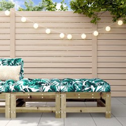 vidaXL Gartenhocker mit Kissen 2 Stk. Kiefernholz Imprägniert