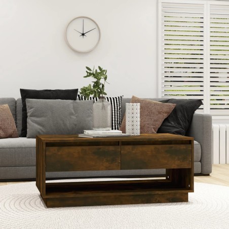 vidaXL Couchtisch Räuchereiche 102,5x55x44 cm Holzwerkstoff