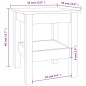 vidaXL Couchtisch Weiß 35x35x40 cm Massivholz Kiefer vidaXL Couchtisch Weiß 35x35x40 cm Massivholz Kiefer