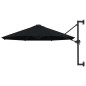 vidaXL Sonnenschirm Wandmontage mit Metallmast 300 cm Schwarz vidaXL Sonnenschirm Wandmontage mit Metallmast 300 cm Schwarz