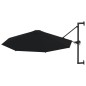 vidaXL Sonnenschirm Wandmontage mit Metallmast 300 cm Schwarz vidaXL Sonnenschirm Wandmontage mit Metallmast 300 cm Schwarz