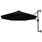 vidaXL Sonnenschirm Wandmontage mit Metallmast 300 cm Schwarz vidaXL Sonnenschirm Wandmontage mit Metallmast 300 cm Schwarz