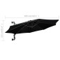 vidaXL Sonnenschirm Wandmontage mit Metallmast 300 cm Schwarz vidaXL Sonnenschirm Wandmontage mit Metallmast 300 cm Schwarz