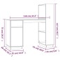 vidaXL Schreibtisch Weiß 110x53x117 cm Massivholz Kiefer vidaXL Schreibtisch Weiß 110x53x117 cm Massivholz Kiefer
