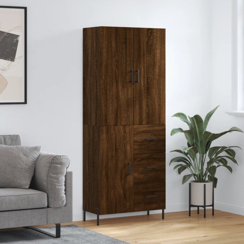 vidaXL Highboard Braun Eichen-Optik 69,5x34x180 cm Holzwerkstoff vidaXL Highboard Braun Eichen-Optik 69,5x34x180 cm Holzwerkstoff