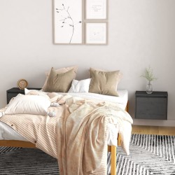 vidaXL Wandschränke 2 Stk. Grau 45x30x35 cm Massivholz Kiefer