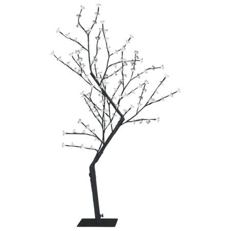 vidaXL Weihnachtsbaum 128 LEDs Warmweißes Licht Kirschblüten 120 cm