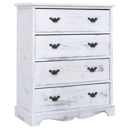 vidaXL Schubladenkommode Weiß 60×30×75 cm Holz 