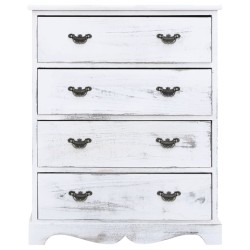vidaXL Schubladenkommode Weiß 60×30×75 cm Holz 