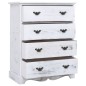 vidaXL Schubladenkommode Weiß 60×30×75 cm Holz vidaXL Schubladenkommode Weiß 60×30×75 cm Holz