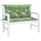 Gartenbank-Auflagen 2 Stk. Blattmuster 100x50x7 cm Stoff Gartenbank-Auflagen 2 Stk. Blattmuster 100x50x7 cm Stoff